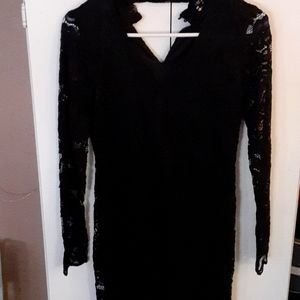 Long sleeve black dress